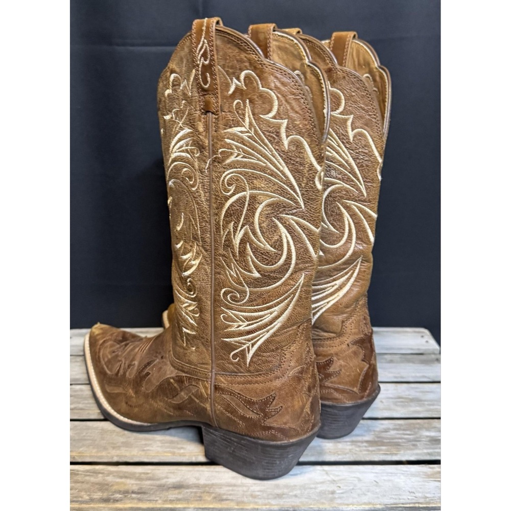 Ariat Womens Brown Leather Western Mid Calf Pointed Toe Boots 10005920 Size 9 - Picture 4 of 13